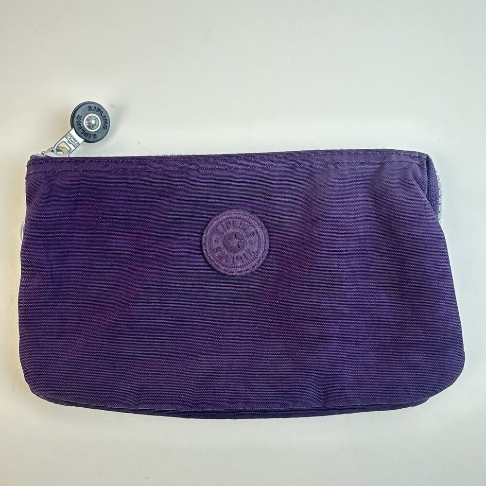Kipling Deep Purple Creativity Large Zipper Organizer Accessory Pouch Wallet